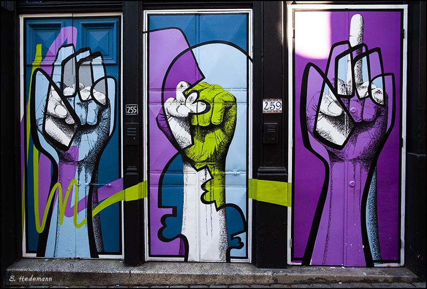 doorways with 3 fists