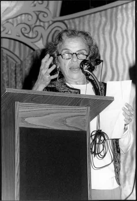 Norma speaking at WRL annual dinner