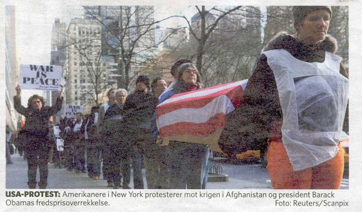 photo from Oslo newspaper about demo
