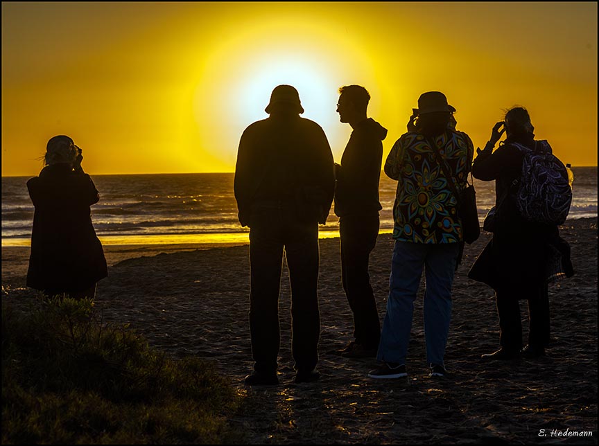 just after the eclipse ended and just before sunset