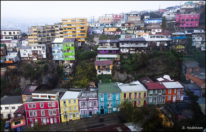 colorful houses on hill