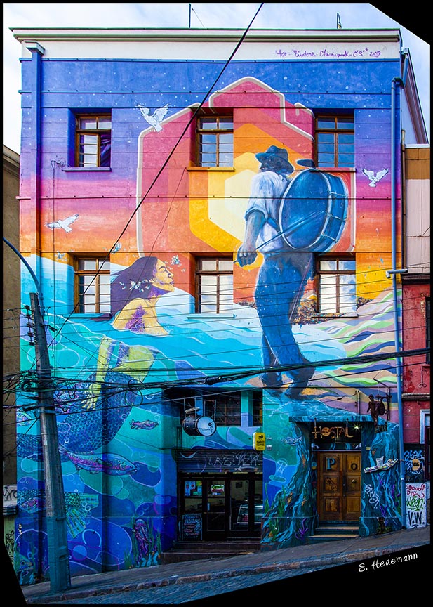mermaid and man with drum
