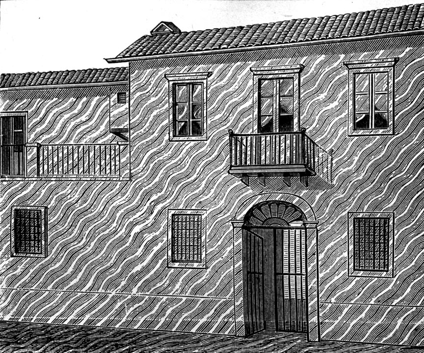 illustration of shadow bands on building