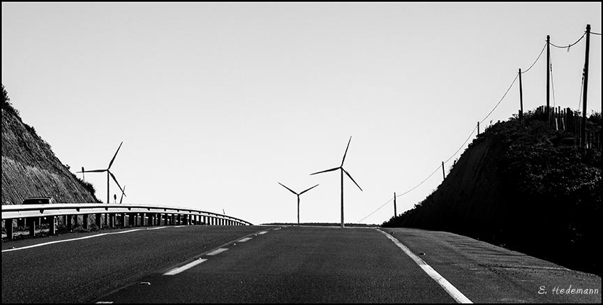 windmills along the highway